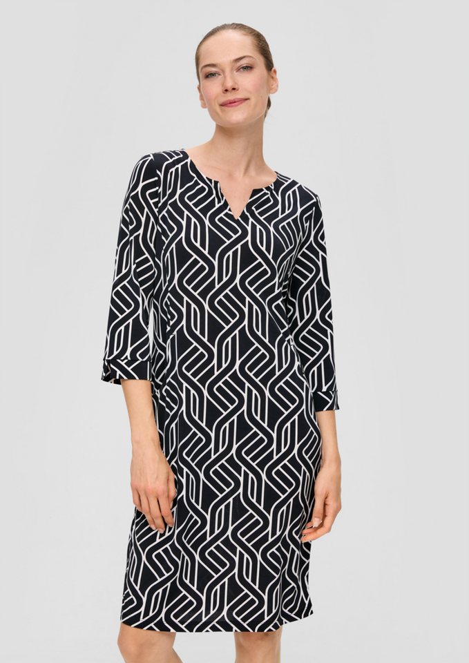 s.Oliver BLACK LABEL Minikleid Kurzes Jerseykleid mit grafischem Muster von s.Oliver BLACK LABEL