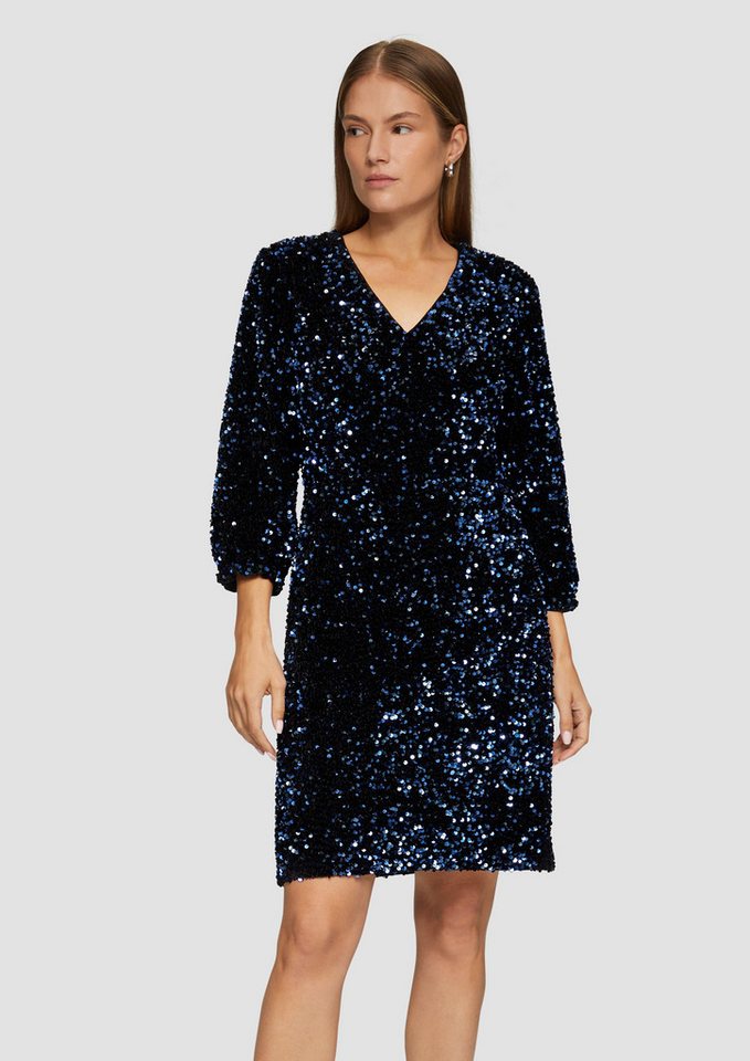 s.Oliver BLACK LABEL Minikleid Samtkleid mit Pailletten von s.Oliver BLACK LABEL