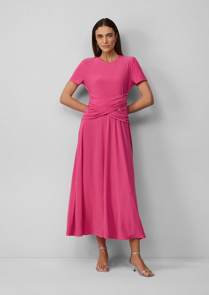 s.Oliver BLACK LABEL Minikleid Tailliertes Maxikleid mit Raffung Raffung von s.Oliver BLACK LABEL