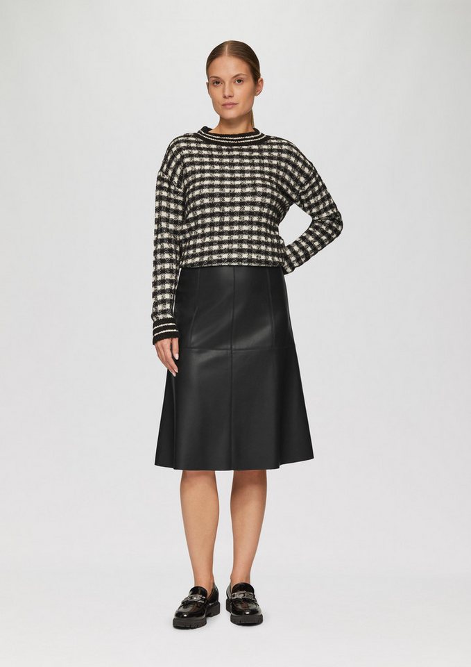 s.Oliver BLACK LABEL Minirock Ausgestellter Rock aus Lederimitat Teilungsnähte von s.Oliver BLACK LABEL