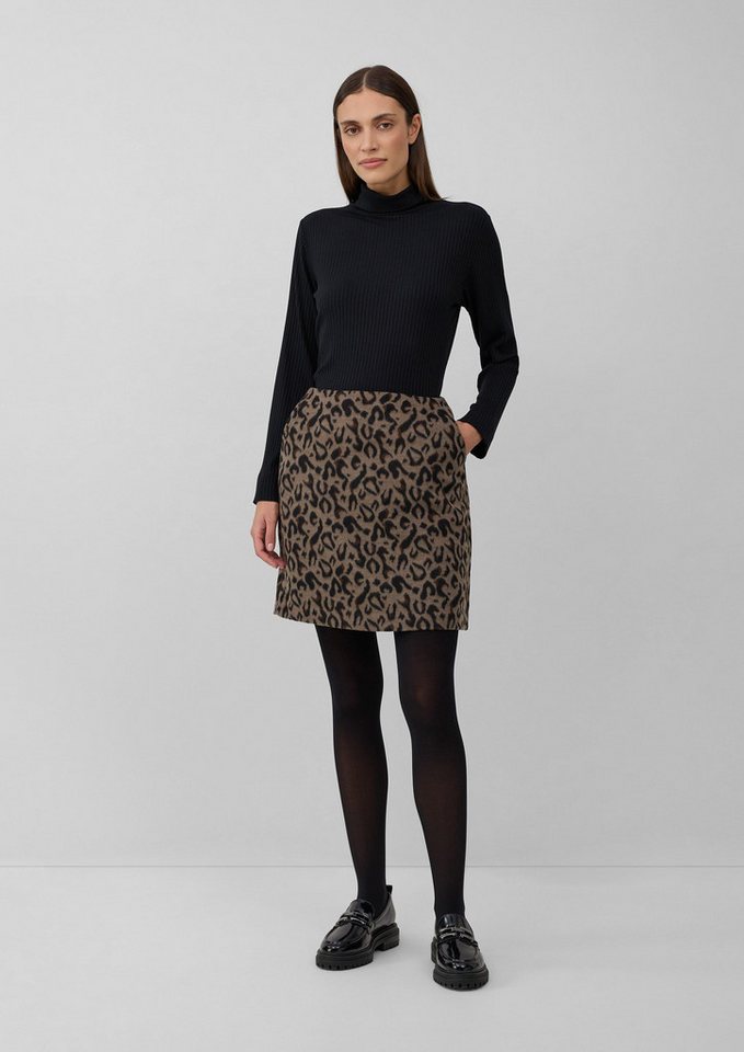 s.Oliver BLACK LABEL Minirock Kurzer Rock mit Leo-Muster von s.Oliver BLACK LABEL