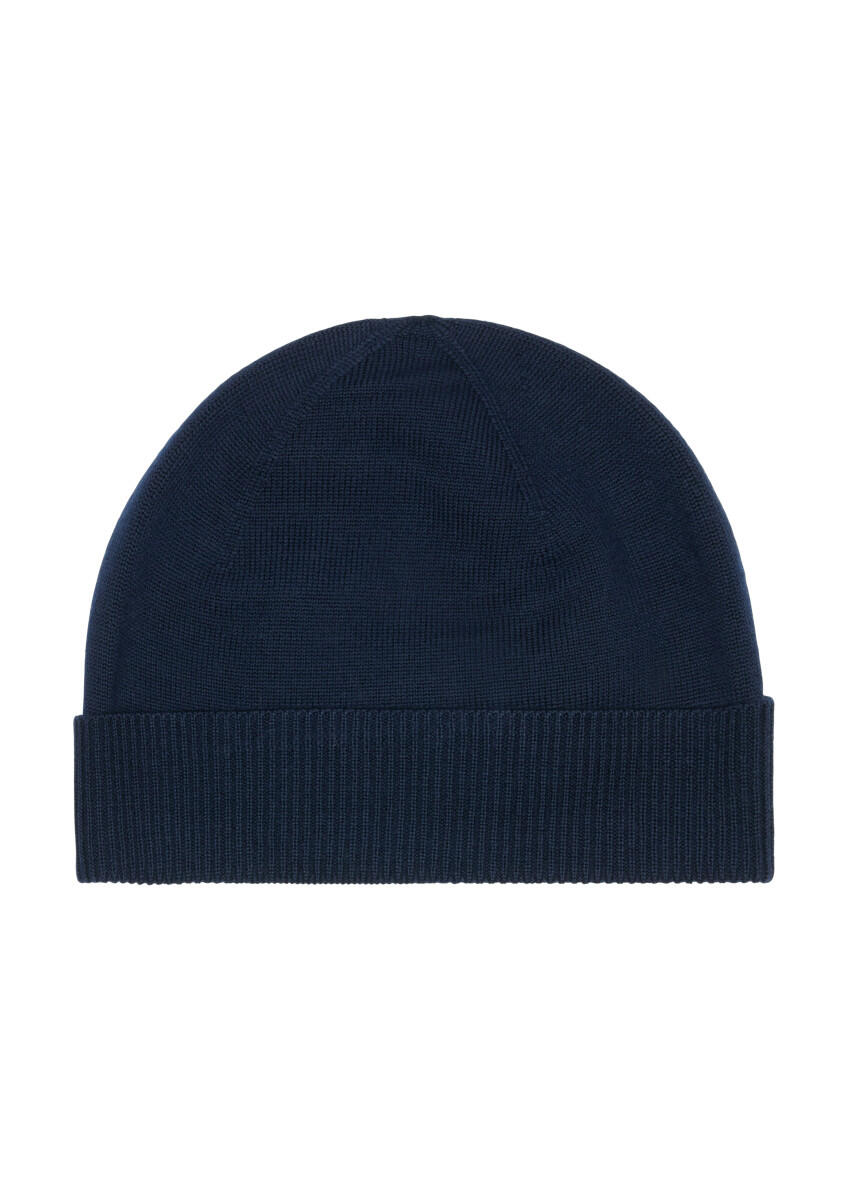 s.Oliver BLACK LABEL - Mütze aus Merinowolle blau - Gr. - ONE SIZE von s.Oliver BLACK LABEL