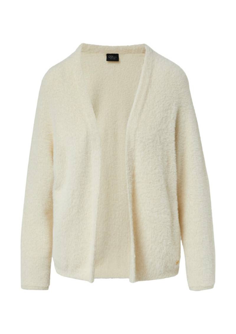 s.Oliver BLACK LABEL - Offene Strickjacke mit Fledermausärmeln beige - Gr. - 38 von s.Oliver BLACK LABEL