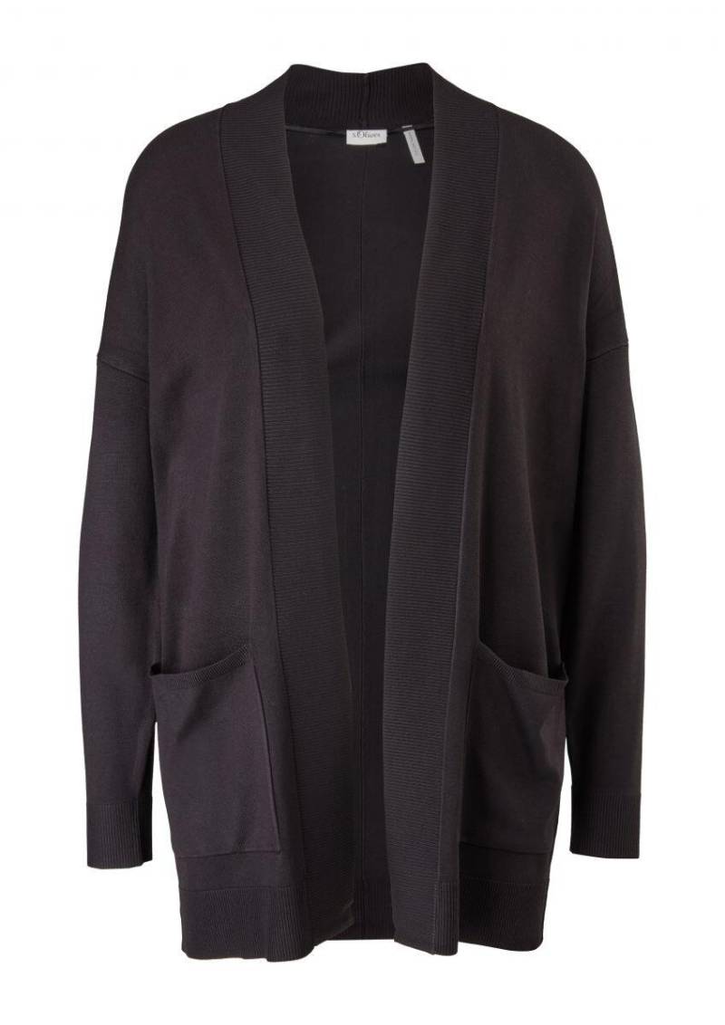 s.Oliver BLACK LABEL - Offener Cardigan schwarz - Gr. - 36 von s.Oliver BLACK LABEL