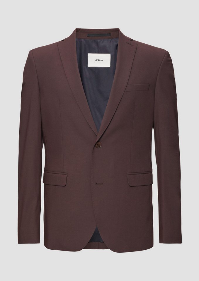 s.Oliver BLACK LABEL Outdoorjacke s.O PURE: Elastisches Sakko in Woll-Optik von s.Oliver BLACK LABEL