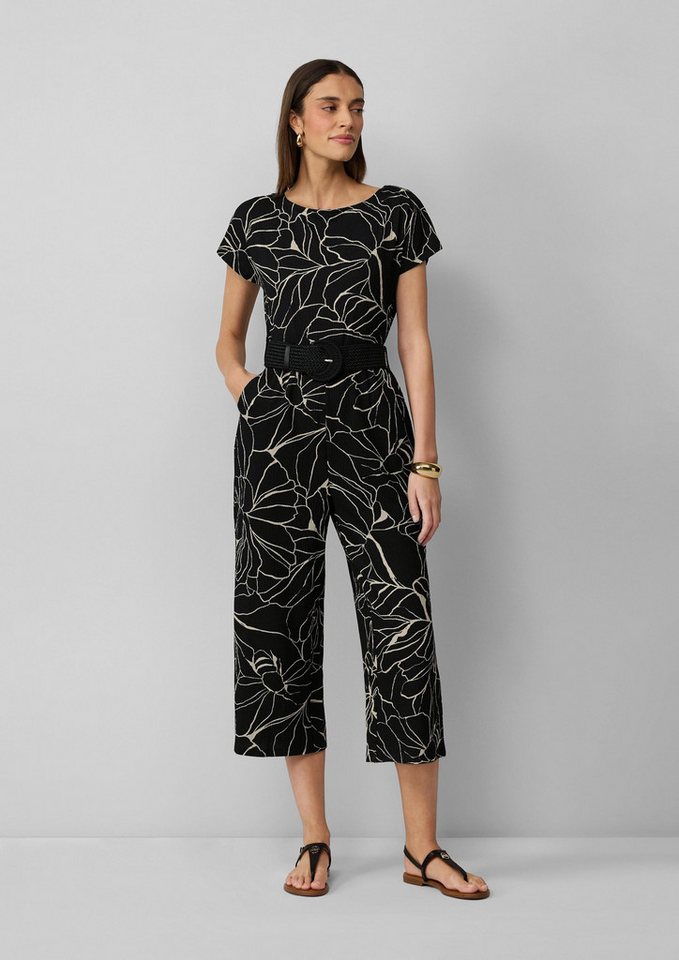 s.Oliver Jumpsuit Overall Jumpsuit in Culotte-Länge mit Flechtgürtel (1-tlg) von s.Oliver