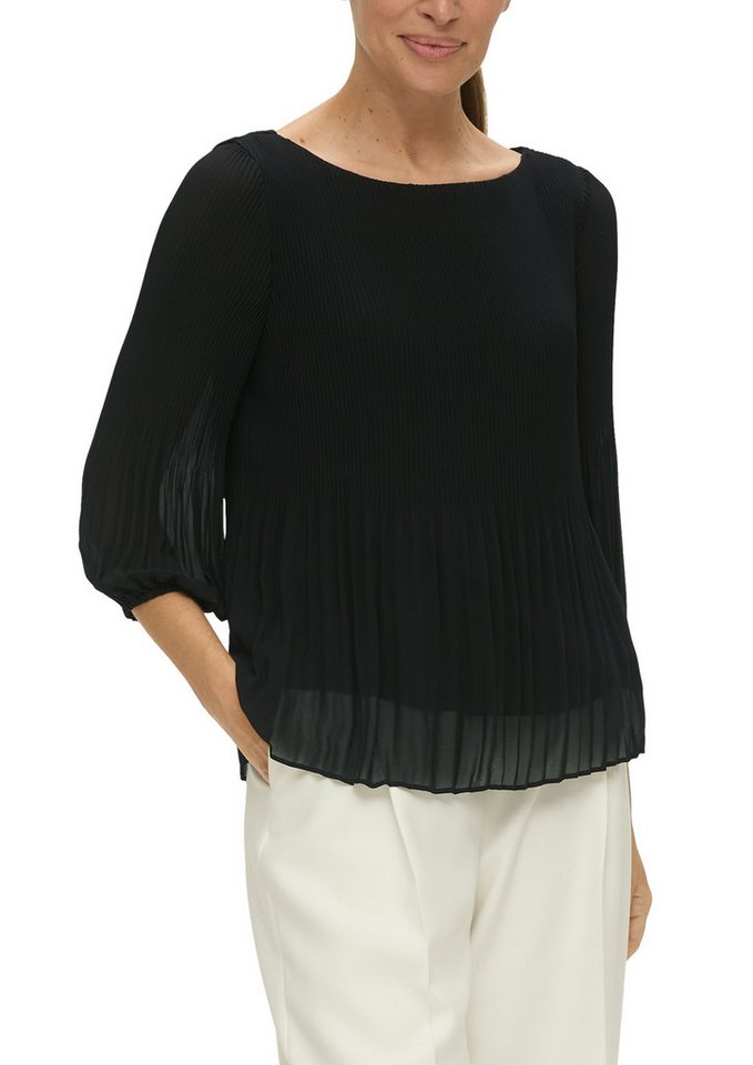 s.Oliver BLACK LABEL Klassische Bluse mit Plisseefalten von s.Oliver BLACK LABEL