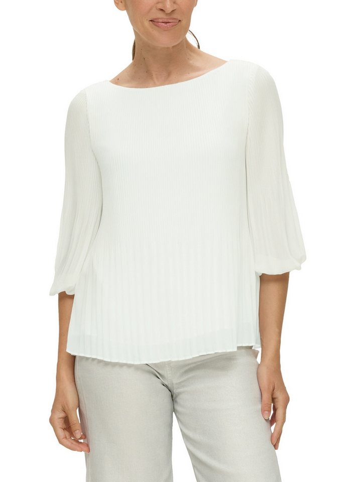 s.Oliver BLACK LABEL Klassische Bluse mit Plisseefalten von s.Oliver BLACK LABEL