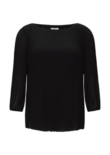 s.Oliver BLACK LABEL Plisseebluse mit 3/4-Arm schwarz 44 von s.Oliver BLACK LABEL