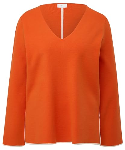 s.Oliver BLACK LABEL Pullover mit V-Ausschnitt, Orange(23x3), 36 von s.Oliver BLACK LABEL