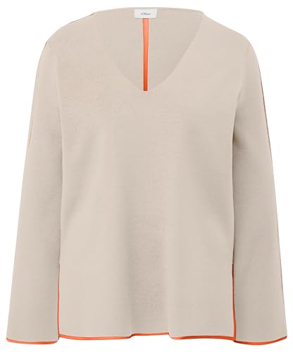 s.Oliver BLACK LABEL Pullover mit V-Ausschnitt, Weiß(07x3), 36 von s.Oliver BLACK LABEL