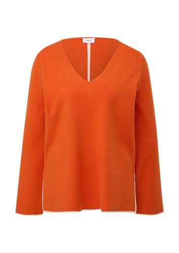 s.Oliver BLACK LABEL Strickpullover aus Viskosemix orange 38 von s.Oliver BLACK LABEL