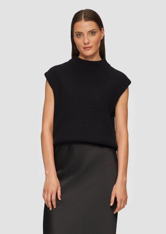 s.Oliver BLACK LABEL Pullunder Oversized-Strickpullunder mit Ajour-Detail von s.Oliver BLACK LABEL