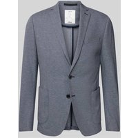 s.Oliver BLACK LABEL Regular Fit 2-Knopf-Sakko mit aufgesetzten Eingrifftaschen in Blau, Größe 48 von s.Oliver BLACK LABEL