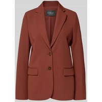 s.Oliver BLACK LABEL Regular Fit Blazer aus Twill in Rostrot, Größe 40 von s.Oliver BLACK LABEL