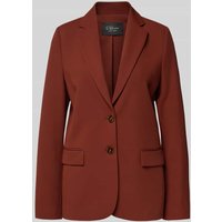 s.Oliver BLACK LABEL Regular Fit Blazer aus Twill in Rostrot, Größe 48 s.Oliver BLACK LABEL Regular Fit Blazer aus Twill in Rostrot, Größe 48 von s.Oliver BLACK LABEL