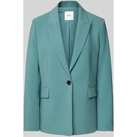 s.Oliver BLACK LABEL Regular Fit Blazer mit Pattentaschen in Petrol, Größe 38 von s.Oliver BLACK LABEL