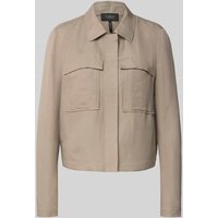 s.Oliver BLACK LABEL Regular Fit Blouson aus Viskose-Leinen-Mix in Taupe, Größe 38 s.Oliver BLACK LABEL Regular Fit Blouson aus Viskose-Leinen-Mix in Taupe, Größe 38 von s.Oliver BLACK LABEL