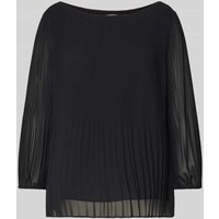 s.Oliver BLACK LABEL Regular Fit Bluse aus Chiffon in Black, Größe 46 von s.Oliver BLACK LABEL