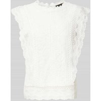 s.Oliver BLACK LABEL Regular Fit Bluse aus Spitze in Offwhite, Größe 48 von s.Oliver BLACK LABEL