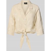 s.Oliver BLACK LABEL Regular Fit Bluse aus Leinen-Mix in Sand, Größe 38 von s.Oliver BLACK LABEL