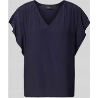 s.Oliver BLACK LABEL Regular Fit Blusenshirt aus reiner Viskose in Marine, Größe 46 von s.Oliver BLACK LABEL