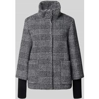 s.Oliver BLACK LABEL Regular Fit Jacke mit langen Rippstrick-Manschetten in Anthrazit, Größe 44 von s.Oliver BLACK LABEL
