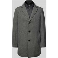 s.Oliver BLACK LABEL Regular Fit Mantel aus Woll-Mix mit herausnehmbarem Stepp-Einsatz in Mittelgrau, Größe 48 von s.Oliver BLACK LABEL