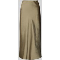 s.Oliver BLACK LABEL Regular Fit Midi-Rock mit elastischem Bund in Khaki, Größe 42 von s.Oliver BLACK LABEL