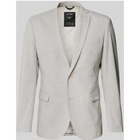 s.Oliver BLACK LABEL Regular Fit Sakko mit 2-Knopf-Verschluss in Hellgrau, Größe 50 von s.Oliver BLACK LABEL