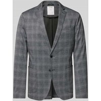 s.Oliver BLACK LABEL Regular Fit Sakko mit Viskose in Anthrazit, Größe 48 von s.Oliver BLACK LABEL