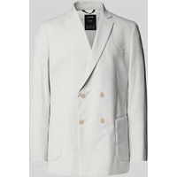 s.Oliver BLACK LABEL Regular Fit Sakko mit doppelter Knopfleiste in Hellgrau, Größe 50 von s.Oliver BLACK LABEL
