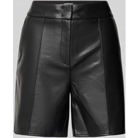 s.Oliver BLACK LABEL Regular Fit Shorts in Leder-Optik mit Viskose in Black, Größe 36 von s.Oliver BLACK LABEL