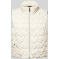 s.Oliver BLACK LABEL Regular Fit Steppweste mit Herzmuster in Beige, Größe 44 von s.Oliver BLACK LABEL