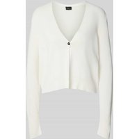 s.Oliver BLACK LABEL Regular Fit Strickjacken aus Viskose-Mix in Offwhite, Größe 42 von s.Oliver BLACK LABEL