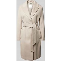 s.Oliver BLACK LABEL Regular Fit Wollmantel mit gebürsteter Oberfläche in Sand, Größe 42 von s.Oliver BLACK LABEL