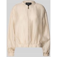 s.Oliver BLACK LABEL Relaxed Fit Blouson aus Lyocell-Leinen-Mix in Sand, Größe 42 s.Oliver BLACK LABEL Relaxed Fit Blouson aus Lyocell-Leinen-Mix in Sand, Größe 42 von s.Oliver BLACK LABEL