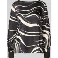s.Oliver BLACK LABEL Relaxed Fit Bluse aus reiner Viskose in Black, Größe 42 von s.Oliver BLACK LABEL