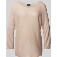 s.Oliver BLACK LABEL Relaxed Fit Feinstrickpullover aus Viskose-Mix mit Fledermausärmeln in Sand, Größe 42 von s.Oliver BLACK LABEL