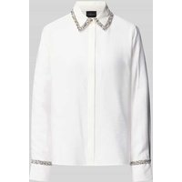 s.Oliver BLACK LABEL Relaxed Fit Hemdbluse aus Viskose-Mix in Weiss, Größe 34 von s.Oliver BLACK LABEL
