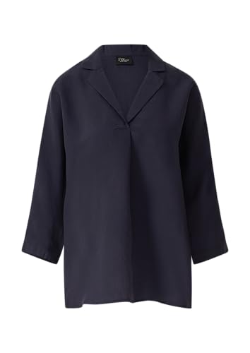 s.Oliver BLACK LABEL Relaxed-Fit-Hemdbluse mit Fledermausärmeln Navy 46 von s.Oliver BLACK LABEL