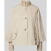 s.Oliver BLACK LABEL Relaxed Fit Jacke mit langen Strickbündchen in Beige, Größe 46 s.Oliver BLACK LABEL Relaxed Fit Jacke mit langen Strickbündchen in Beige, Größe 46 von s.Oliver BLACK LABEL