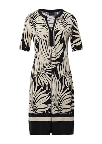 s.Oliver BLACK LABEL Relaxed-Fit-Kleid mit Tunikaausschnitt und Zierborte schwarz 40 von s.Oliver BLACK LABEL