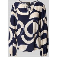 s.Oliver BLACK LABEL Relaxed Fit Langarmbluse aus reiner Viskose in Blau, Größe 34 von s.Oliver BLACK LABEL