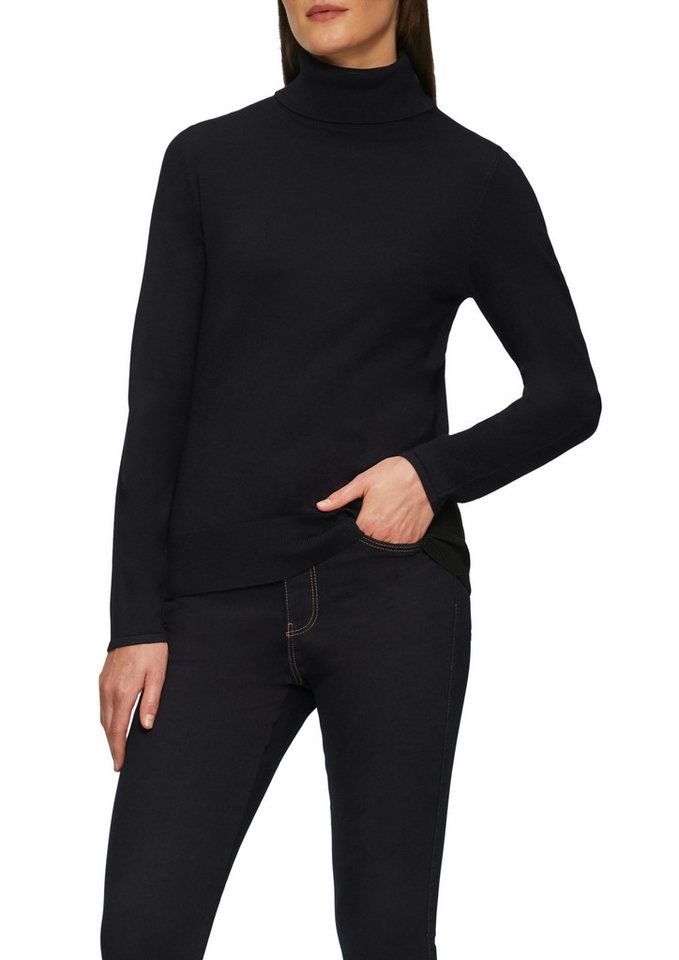 s.Oliver BLACK LABEL Rollkragenpullover mit Rippbündchen von s.Oliver BLACK LABEL