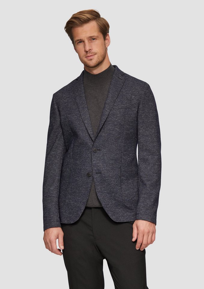 s.Oliver BLACK LABEL Sakko s.O JOGG: Halbgefüttertes Einzelsakko aus Wollmix von s.Oliver BLACK LABEL