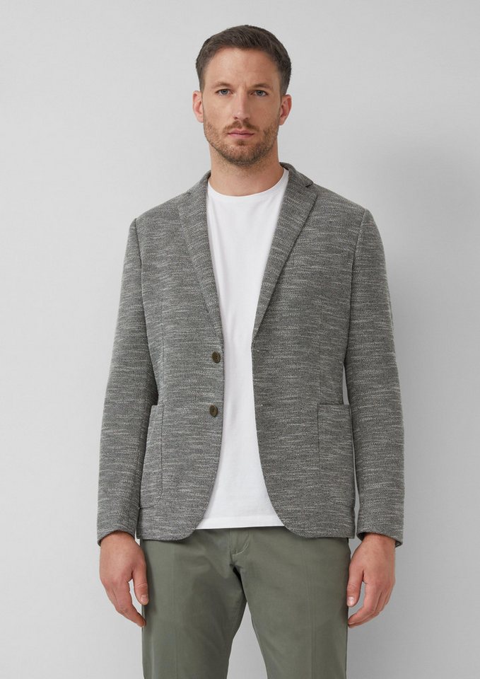 s.Oliver BLACK LABEL Sakko s.O JOGG: Regular-Fit-Sakko aus meliertem Bouclé-Jersey von s.Oliver BLACK LABEL