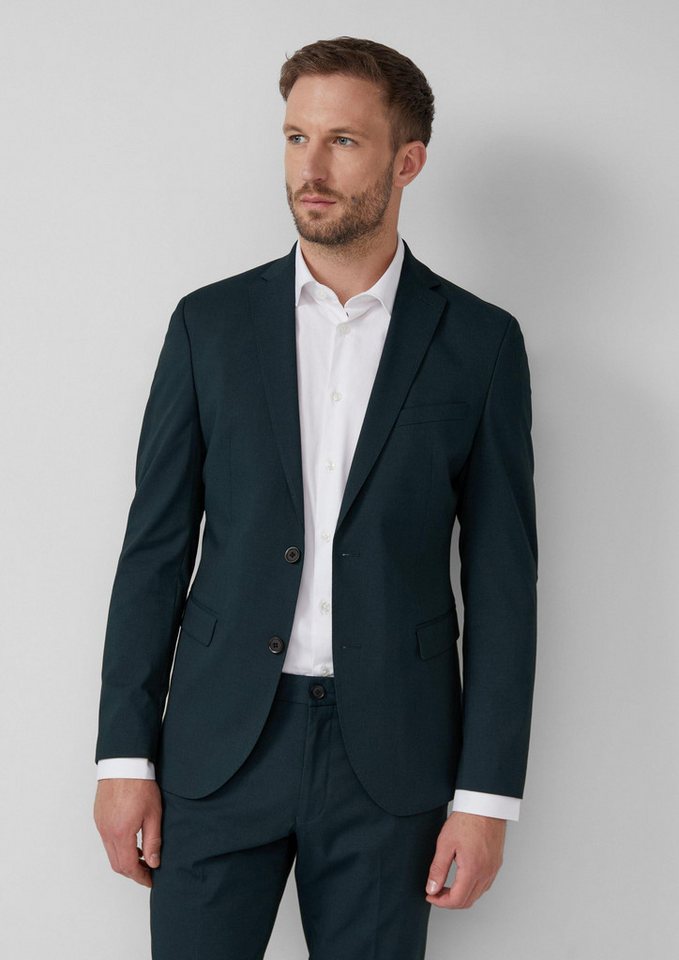 s.Oliver BLACK LABEL Sakko s.O PURE: Sakko aus meliertem Stretch-Twill von s.Oliver BLACK LABEL