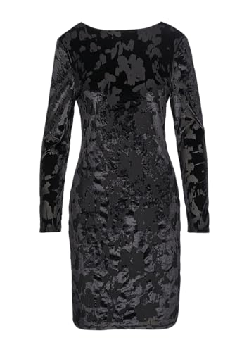 s.Oliver BLACK LABEL Samt-Kleid mit V-Ausschnitt an der Rückenpartie schwarz 42 von s.Oliver BLACK LABEL