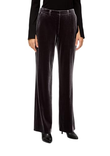 s.Oliver BLACK LABEL Samthose mit Wide Leg dunkelgrau 42/Long von s.Oliver BLACK LABEL